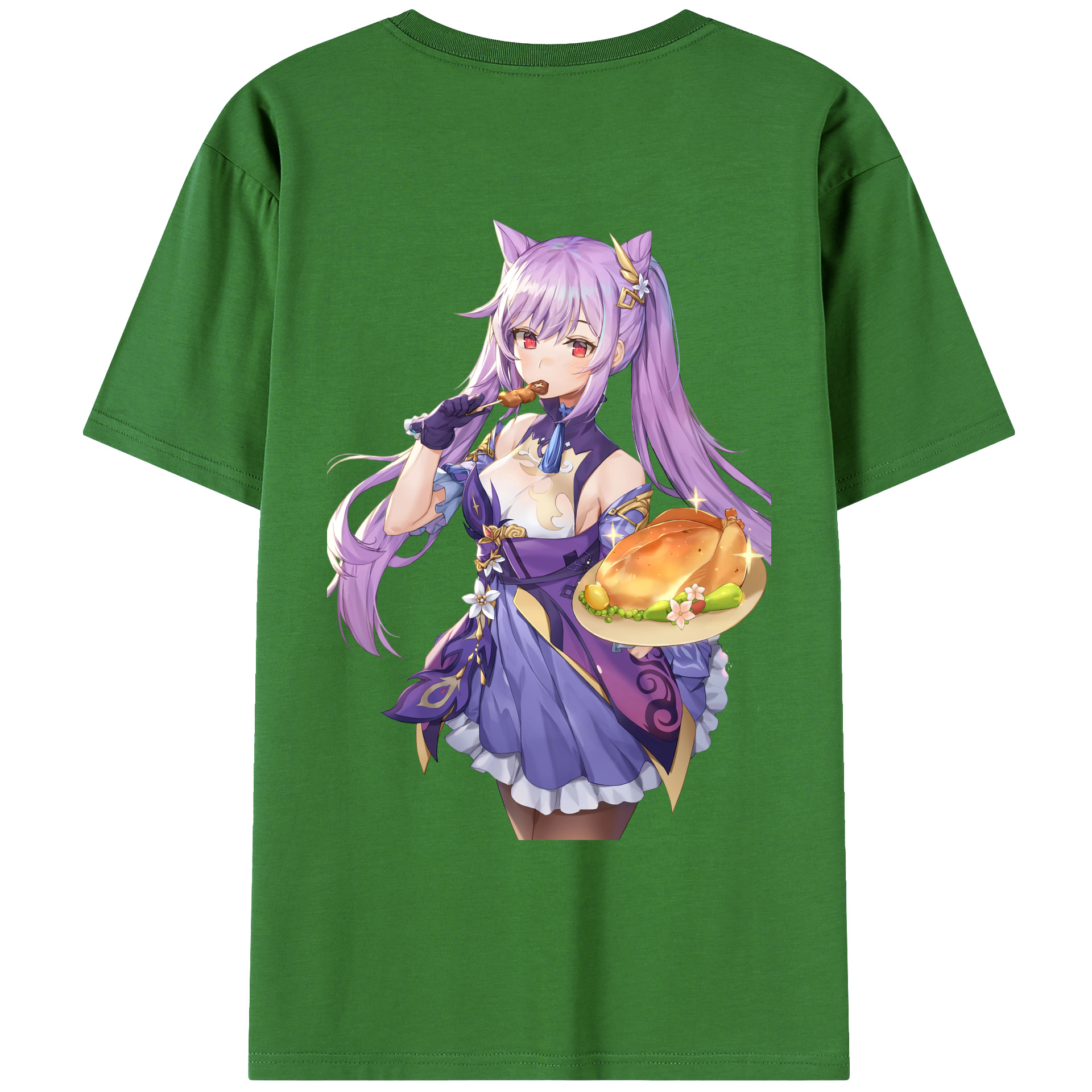 げんし神 刻晴 こくせい genshin Kokusei レディース半袖Tシャツ(バックプリント)